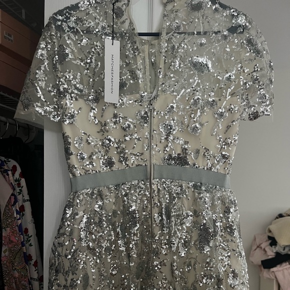 Beautiful Tiered Maxi Dress in Sequin-tulle from Self Portrait! Sz 6 US (10 UK) - Picture 8 of 10